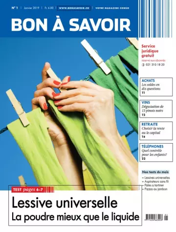 Bon à Savoir N°1 – Janvier 2019