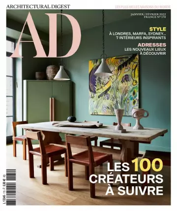 AD Architectural Digest N°170 – Janvier-Février 2022