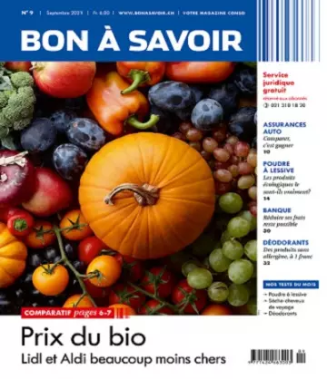 Bon à Savoir N°9 – Septembre 2021