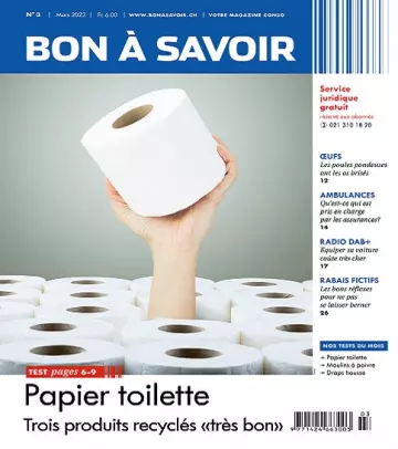 Bon à Savoir N°3 – Mars 2022