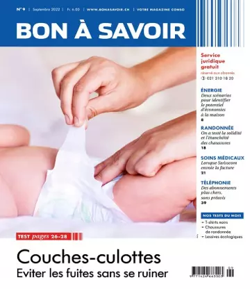 Bon à Savoir N°9 – Septembre 2022