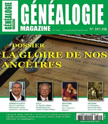 Généalogie N°397-398 – Mars-Mai 2022