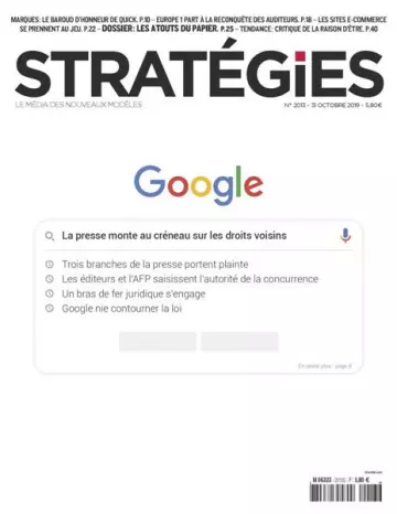 Stratégies - 31 Octobre 2019