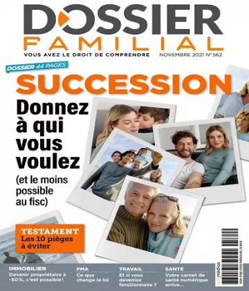 Dossier Familial N°562 – Novembre 2021