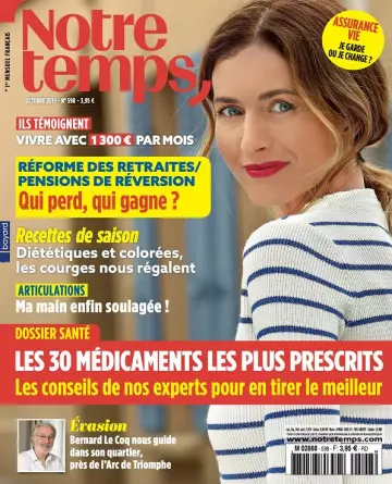 Notre Temps N°598 – Octobre 2019