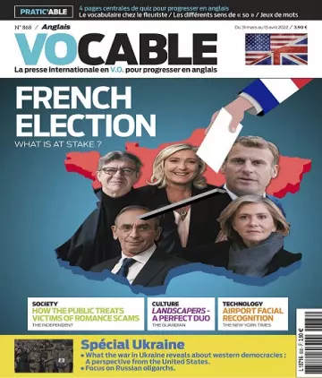 Vocable Anglais N°868 Du 31 Mars 2022