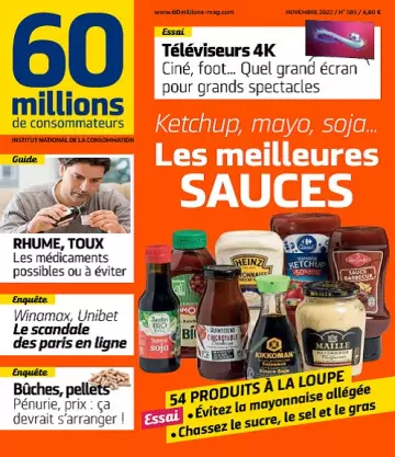 60 Millions De Consommateurs N°585 – Novembre 2022